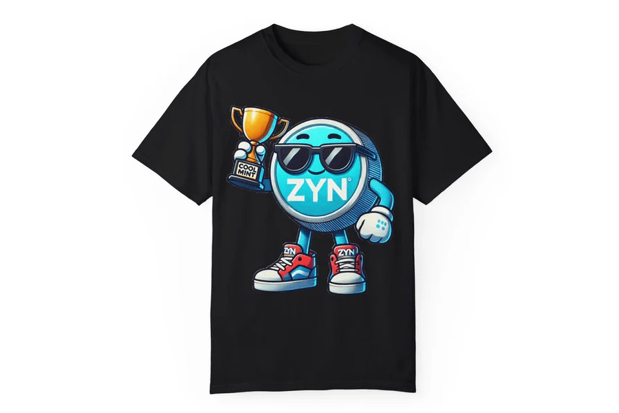 ZYN Cool Mint Trophy T-Shirt – Fun & Trendy ZYN Can Design Tee